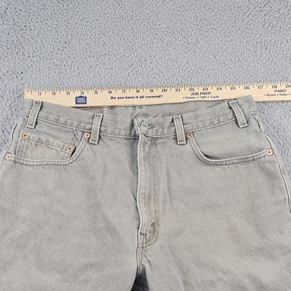 Vintage Levis 550 Jeans Mens 36x32 Gray Relaxed Fit Tapered Denim Made USA 90s - Picture 4 of 9
